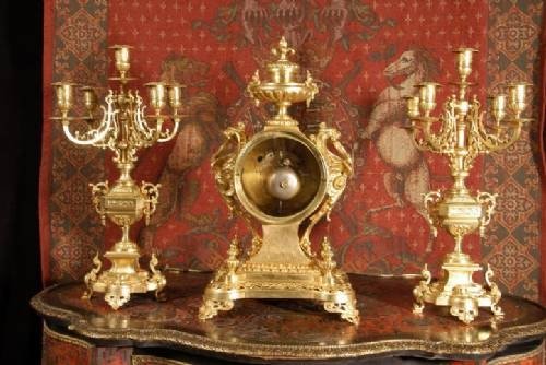 fig 3. **** SOLD **** HUGE and Magnificent Gothic Clock Set